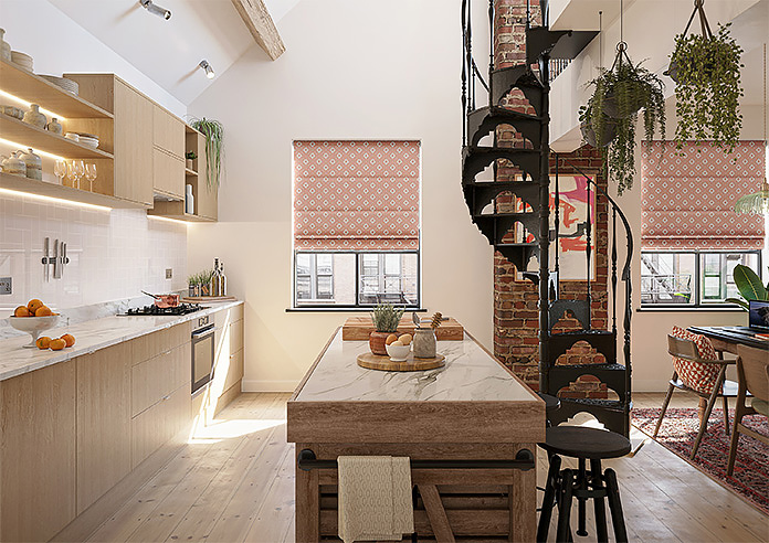 Huaraz Velvet, Peach - Twist&Fit Roman Blind - Image 8